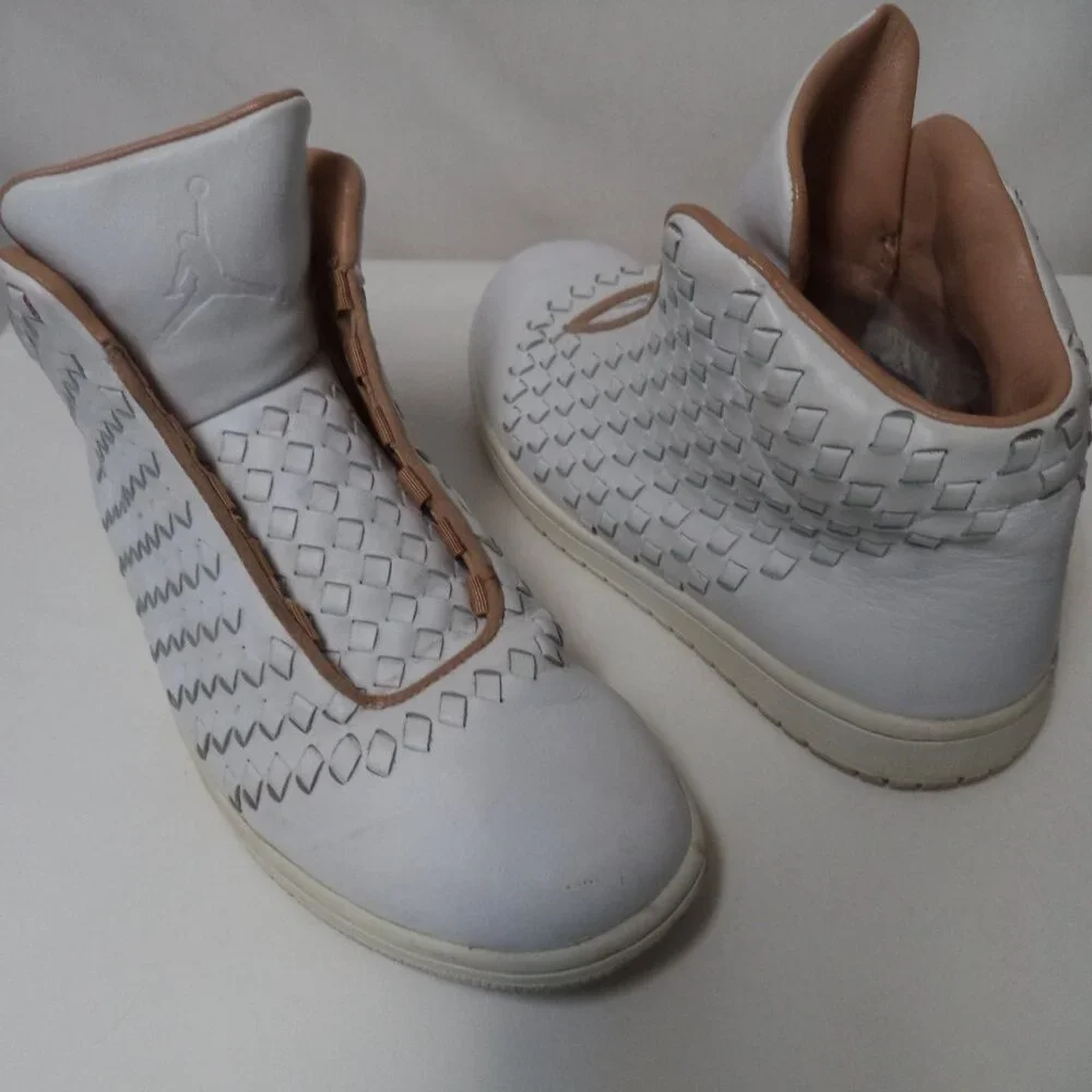 Nike Jordan Shine 500 Worldwide 689480 105 White Vachetta Sneakers Men Size Sz 8
